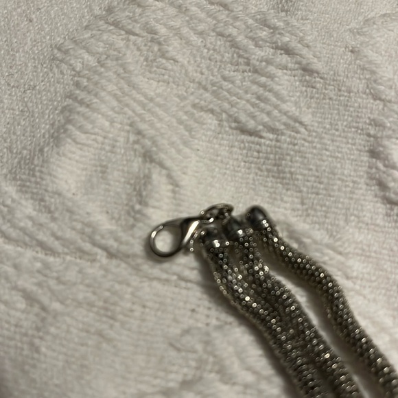 Beautiful three strand silver statement necklace - Picture 4 of 6